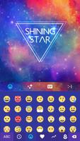 Glitter Shiny Star Keyboard Theme For Facemoji✨ Affiche