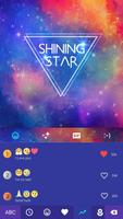 Glitter Shiny Star Keyboard Theme For Facemoji✨ capture d'écran 2