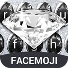 Diamond Keyboard Theme & Silver Diamond Keyboard icône