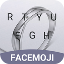 Silver Ring Emoji Keyboard Theme for Facebook APK