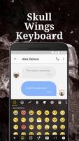 Skull Wings Emoji Keyboard Theme for Snapchat Cartaz
