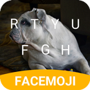 Bulldog White Emoji Keyboard Theme for Messenger APK