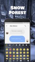Snow Forest Emoji Keyboard Theme for GOT 7 Plakat