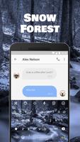 Snow Forest Emoji Keyboard Theme for GOT 7 Screenshot 1