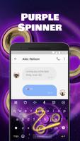 Purple Spinner Emoji Keyboard Theme for Snapchat syot layar 3