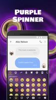 Purple Spinner Emoji Keyboard Theme for Snapchat penulis hantaran