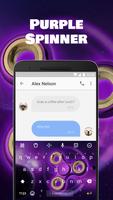 Purple Spinner Emoji Keyboard Theme for Snapchat captura de pantalla 1