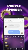 Purple Spinner Emoji Keyboard Theme for Snapchat screenshot 2