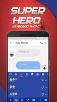 Spider Hero Emoji Keyboard Theme for Snapchat captura de pantalla 2