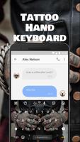 Tattoo Hand Keyboard Theme & Emoji Keyboard capture d'écran 1