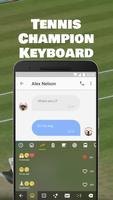 Tennis Champion Emoji Keyboard Theme for Djokovic syot layar 2