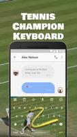 Tennis Champion Emoji Keyboard Theme for Djokovic syot layar 3