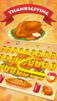 Thanksgiving Emoji Keyboard theme poster