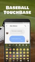 Baseball Touch Base Emoji Keyboard Theme for MLB постер