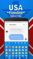 USA Freedom Keyboard Theme & Emoji Keyboard Cartaz