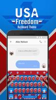 USA Freedom Keyboard Theme & Emoji Keyboard screenshot 1