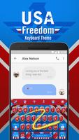 USA Freedom Keyboard Theme & Emoji Keyboard screenshot 3