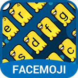 Yellow Monster Anime Emoji Keyboard Theme Zeichen