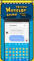 Yellow Monster Anime Emoji Keyboard Theme Plakat