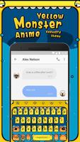 Yellow Monster Anime Emoji Keyboard Theme Screenshot 1