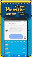 Yellow Monster Anime Emoji Keyboard Theme Screenshot 2