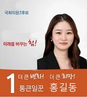 국회의원 예비후보 홍길동 plakat