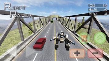 Robot Racer :  Battle on Highway تصوير الشاشة 1