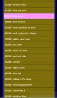 adele songs تصوير الشاشة 1