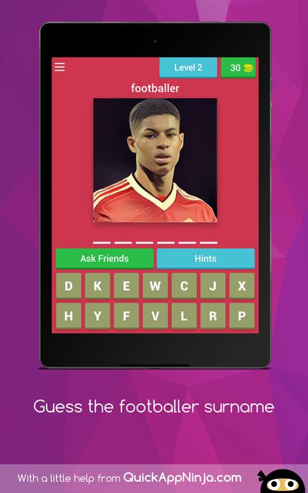 Guess the footballer surname for Android - APK Download