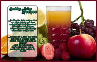 Juice recipes for health poster