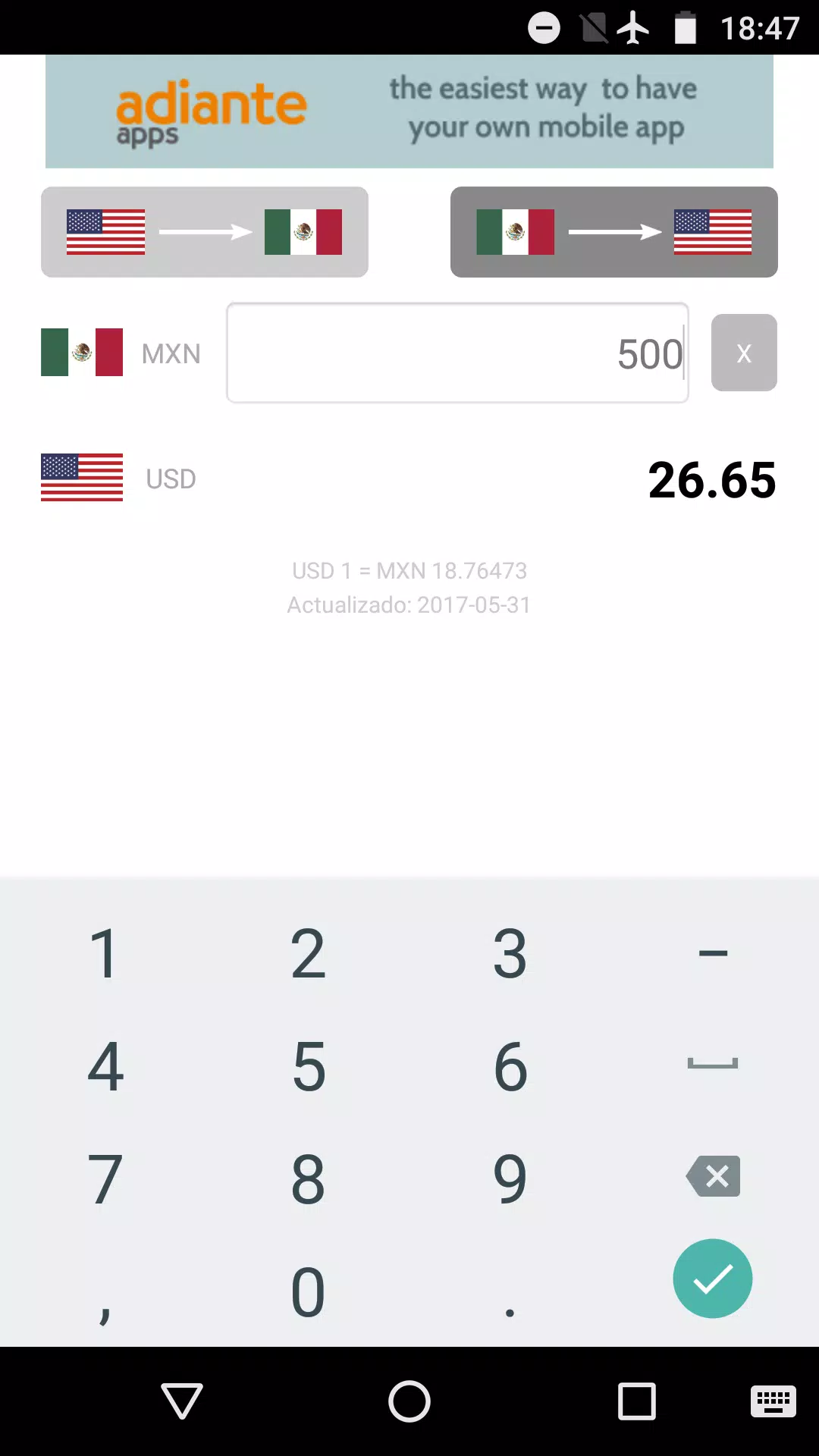 Descarga de APK de Dólar USA a Peso Mexicano para Android