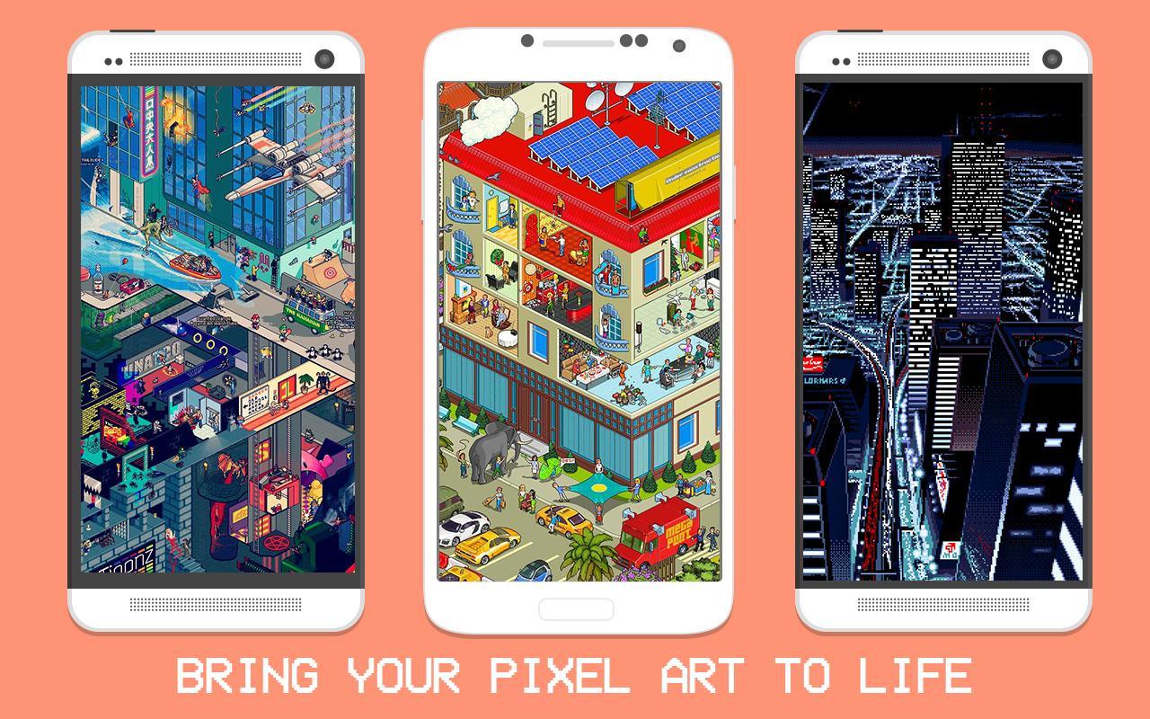 Pixel Art City Wallpapers Retro 8bit Wallpaper For Android Apk Download