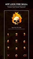AppLock Theme Fire Skull Affiche