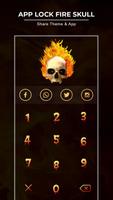 AppLock Theme Fire Skull capture d'écran 3