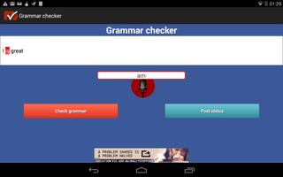 FB status grammar checker Affiche