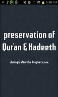 Preservation of Quran & Hadith โปสเตอร์