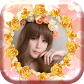 Golden Rose Flower Frames icon