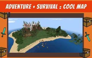 Survival++ Adventure Map for mcpe โปสเตอร์