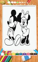 Mickey Mouse Coloring Kids Books पोस्टर