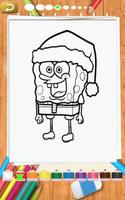 Spongebob Coloring Kids Books Affiche