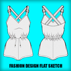 Fashion Flat Sketch Designs icon