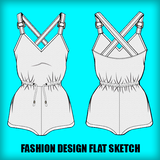 Fashion Flat Sketch Designs icône