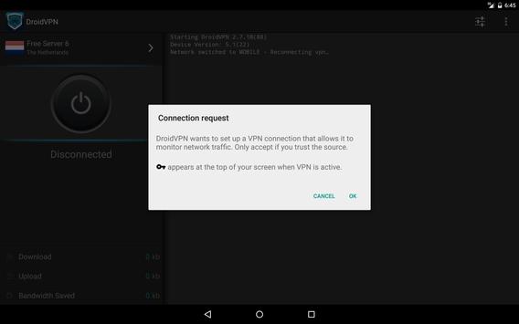 DroidVPN - Android VPN apk screenshot