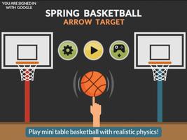 Spring Basketball Arrow Target Affiche