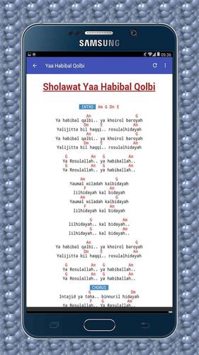 Lirik Dan Chord Lagu Sholawat For Android Apk Download