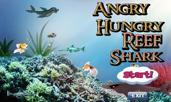 Angry Hungry Reef Shark Affiche