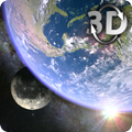 Earth & Moon in HD Gyro 3D Parallax Live Wallpaper