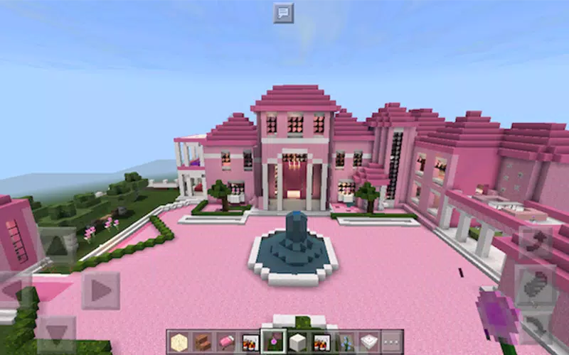 Casa Rosa, Casa da Barbie, Pequeno Jardim no Minecraft