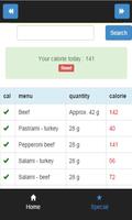 Calorie Tables ภาพหน้าจอ 3