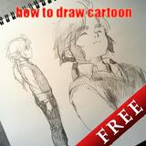 how to draw cartoon ikon